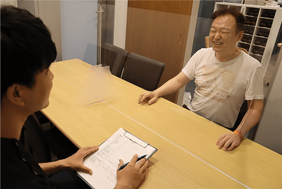 面談で経過をご報告